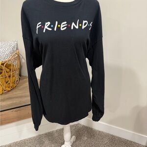 Gildan Black Long Sleeve Tee with Friends Logo
